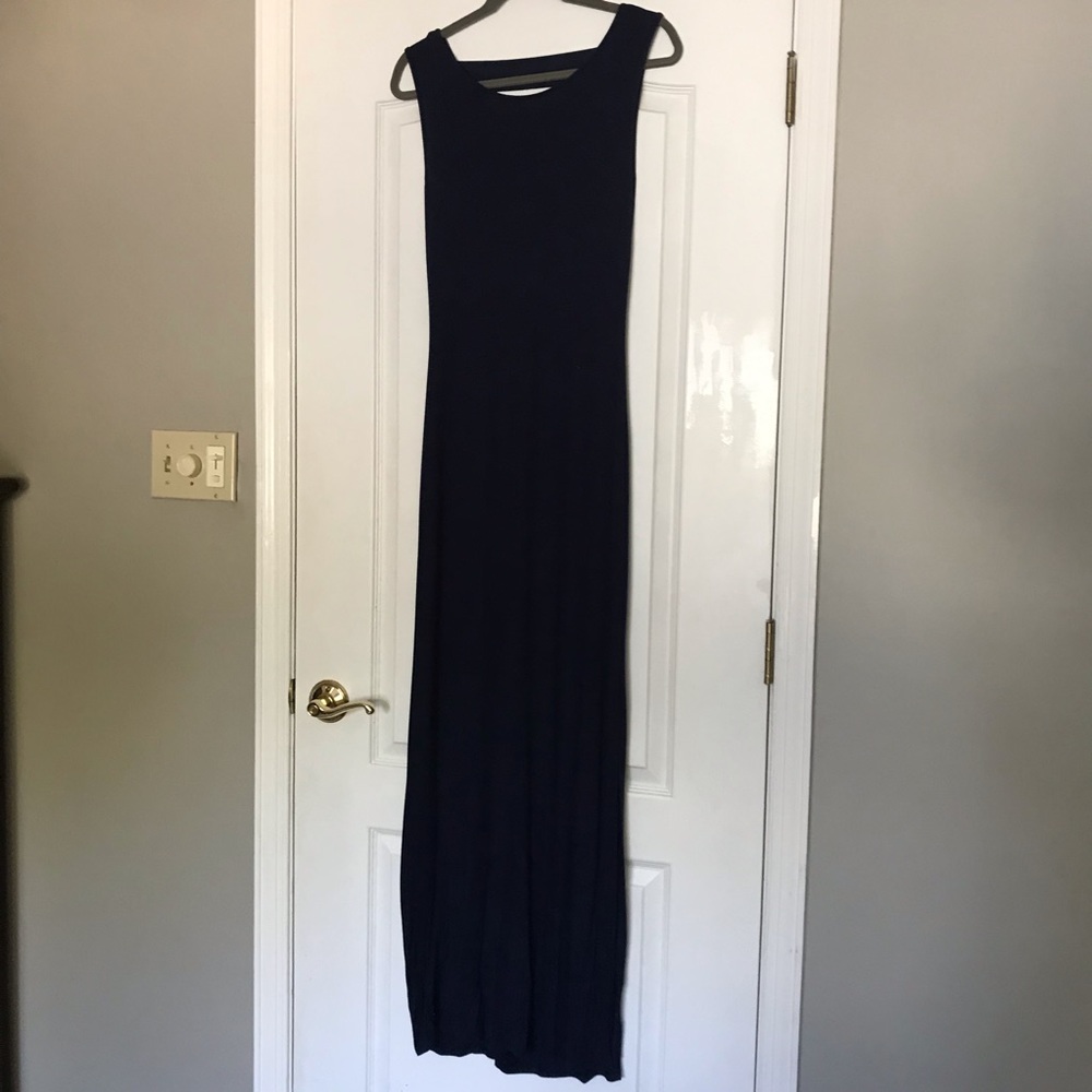 Open Back Navy Maxi
